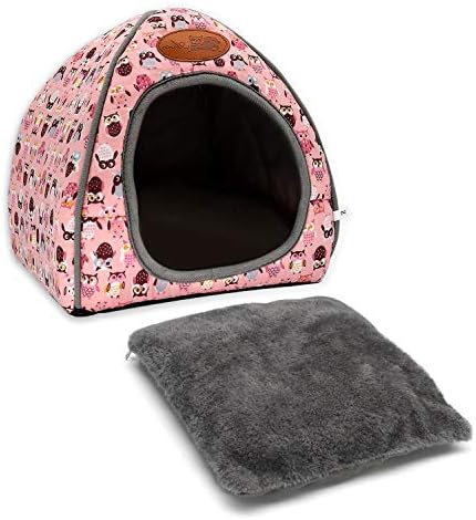 Guinea Pig Bed Hideout, Washable Hamster Cave for Small Animals