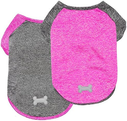 KYEESE 2Pack Dog Shirt for Small Dogs Sun Protection Tank Top with Sleeves