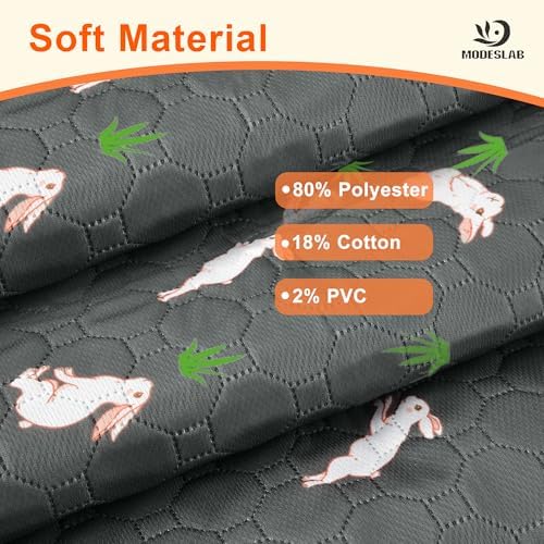 5-Pack Guinea Pig Cage Liner, 12in x 12in Fast Absorption Washable Bedding Pee Pads for Dogs Puppy Rabbit Small Animal Cage Mat, Leakproof & Non-Slip