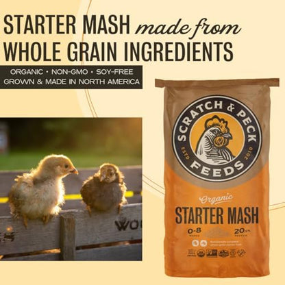 Scratch and Peck Feeds | Starter Mash for Chickens & Ducks | 40 lb Bag