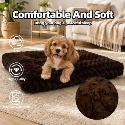 Dog Bed Medium Size, Plush Washable Pet Bed Mat, Dog Crate Bed 29"x21"