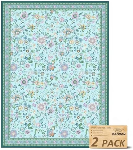 Washable Pee Pads for Dogs, 2 Pack Reusable Puppy Pads, 18"x24"
