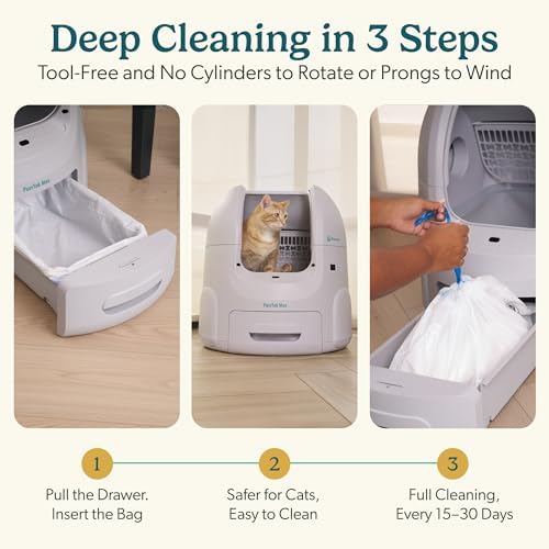 Petcove PurrTek Automatic Litter Box Self Cleaning 5GHz Wi-Fi, Odor Control