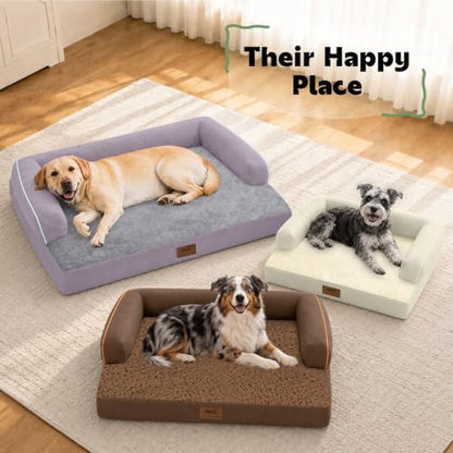 MEKIY XXL Orthopedic Waterproof Dog Bed with Bolster for Extra Large Dogs