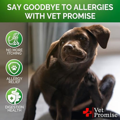 Dog Allergy Relief Chews for Itchy Skin and Seasonal Itch Support, 170 Ct