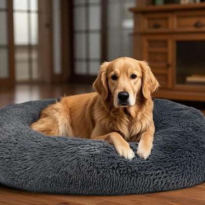 Dog Beds Large Sized Dog and Cats, 32in Pet Beds for Large Pet (Dark Grey)