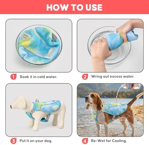 KYEESE Dog Cooling Vest Evaporative Dog Cooler Jacket for Hot Days