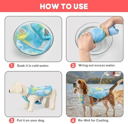 KYEESE Dog Cooling Vest Evaporative Dog Cooler Jacket for Hot Days