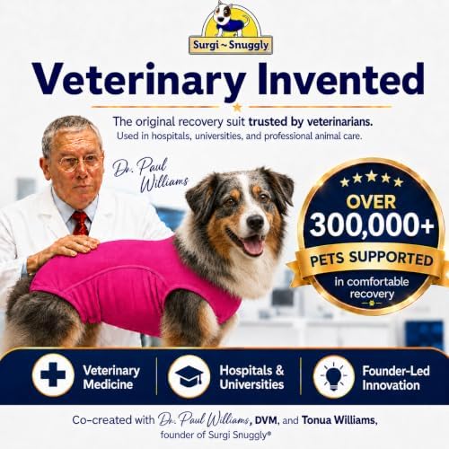 Surgi Snuggly Dog Surgery Recovery Suit, Cone Alternative, Spay/Neuter M