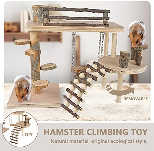 Wooden Hamster Playground, Hamster Platform, Hamster Climbing Hide Frame