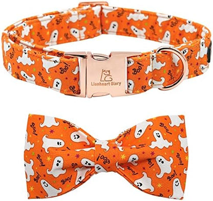 Lionheart Glory Halloween Dog Collars - Adjustable Heavy Duty Bowtie Collar for Large Dogs - Female or Male