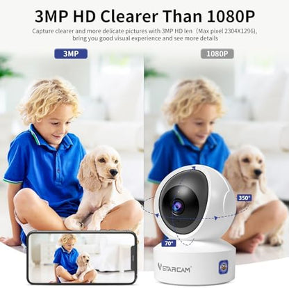 VSTARCAM Indoor Security Camera, 1080P HD WiFi Camera, Baby Camera, Pet Camera, Baby Monitor with Night Vision 2-Way Audio, Dog Camera with Phone APP, Motion Detection & Cloud Storage 02