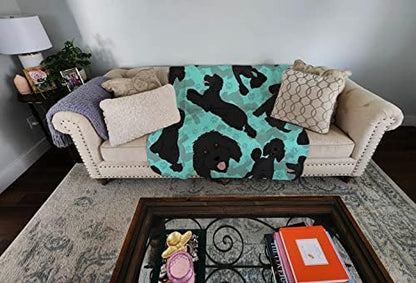 Caroline's Treasures MLM1022LQB Black Standard Poodle Quilted Blanket 50x60 Artwork Pattern Quilted Throw Blanket for Bed, Couch, Sofa, Soft and Lightweight