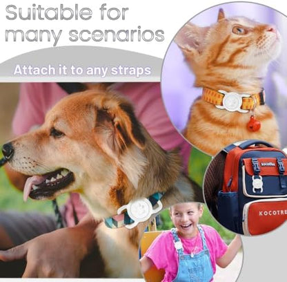 SANKALA Waterproof Airtag Holder for Dog Collar, White