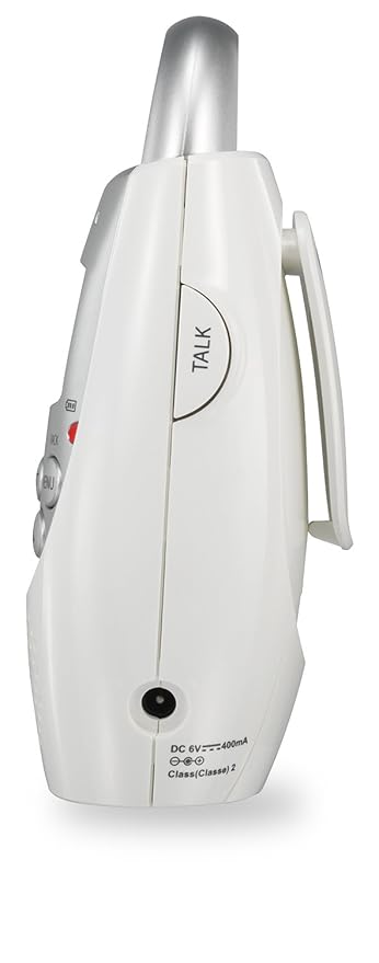 VTech Communications DM221 Audio Baby Monitor with up to 1,000 ft of Range, Vibrating Sound-Alert, Talk Back Intercom & Night Light Loop, White/Silver