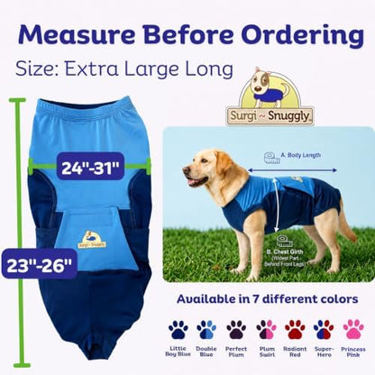 Surgi Snuggly Dog Surgery Recovery Suit, Cone Alternative, Spay/Neuter XLL