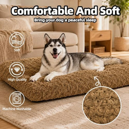 Dog Bed Large Size, Plush Washable Pet Bed Mat, Dog Crate Bed 41"x27"