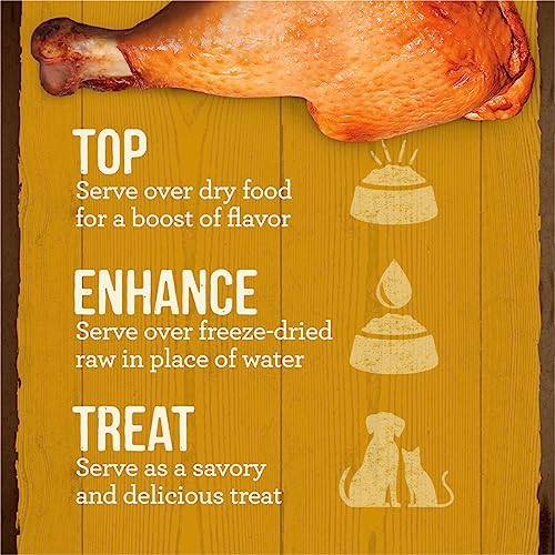 Merrick Grain Free Bone Broth, Premium Human Grade and Gluten Free Dog and Cat Food Topper Pouches, Chicken - 16 oz. Pouch (Pack of 2)
