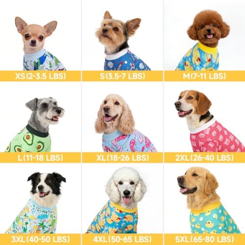 XPUDAC 4 Pack Dog Pajamas for Small Dogs Soft Puppy Clothes Pet Outfits, S