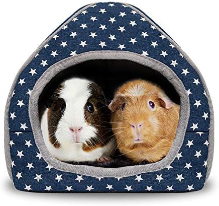 BWOGUE Guinea Pig Bed Hideout, Washable Hamster Cave for Small Animals