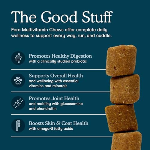 Fera Pets Dog Multivitamin Chews with Probiotics, 90 Chews