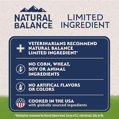 Natural Balance Limited Ingredient Dog Food, Vegetarian, 4 lb