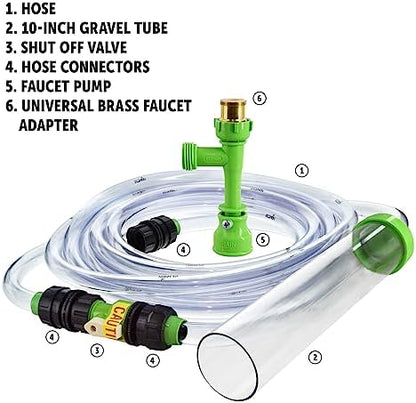 Python No Spill Clean and Fill Aquarium Maintenance System, Gravel Cleaner and Water Changer, 75 Foot