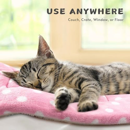 2 Pack Cat Blanket for Indoor Cats, Ultra Soft & Warm Calming Bed