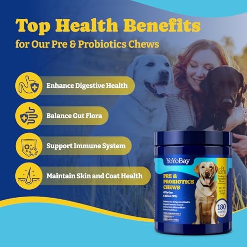 Probiotics for Dogs, Dog Gut, Immune & Skin Health Support Supplement