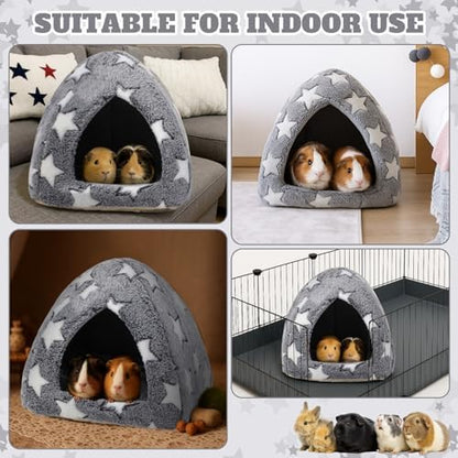 10" x 10" Guinea Pig Hideout Bed Self Warming Pet Mat with Star