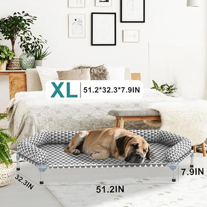 Orthopedic Dog Beds for Large Dogs,U-Shaped Bolster ，Up to 130 lbs