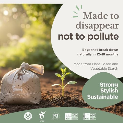 100% Certified Home Compostable and Biodegradable Dog Poop Bags - ASTM D6400 & EN 13432 Compliant Dog Waste Bags – 180 Bags – 12 x Rolls of Plant Based Compostable Waste Bags - Thick Doggie Poop Bags