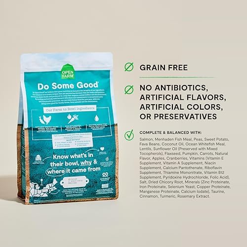 Open Farm Grain Free Dry Puppy Food, Chicken & Salmon Kibble, 22lb Bag