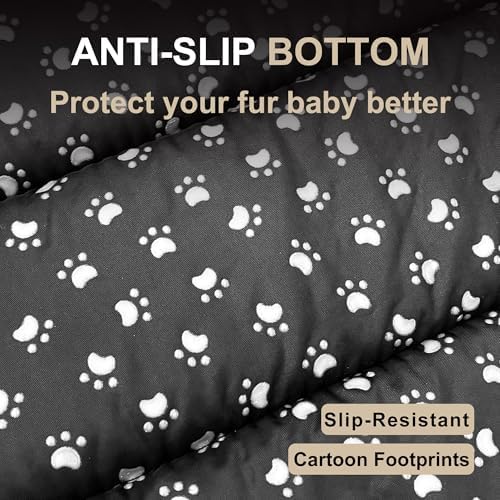 Dog Bed Mat, Reversible Dog Crate Pad with Washable Kennel Mat and Soft Foam, Flat Pet Bed for Dogs & Cats, for Crates Carriers & Travel (Light Brown, 23" L*14" W*1.5" Th)
