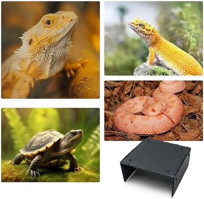Bearded Dragon Tank Accessories, Slate Rocks for Reptiles, Bearded Dragon Basking Platform, Habitat Hide for Bearded Dragons, Tortoise, Gecko, Snake and Other Reptile & Amphibian