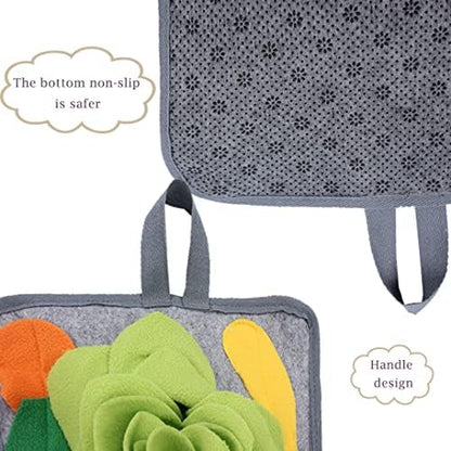 Abizoo Bunny Snuffle Mat Toy, 11.8''x11.8'', Green