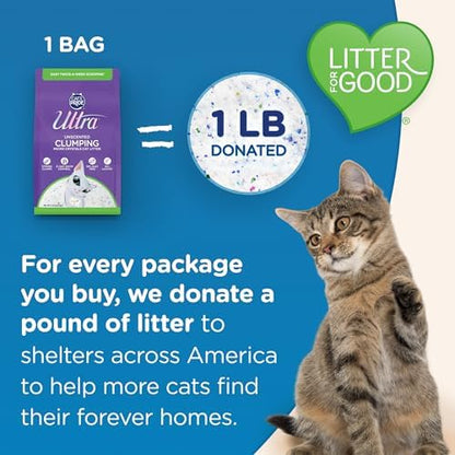 Ultra by Cat's Pride Clumping Micro Crystals Litter, Fragrance Free, 15lb