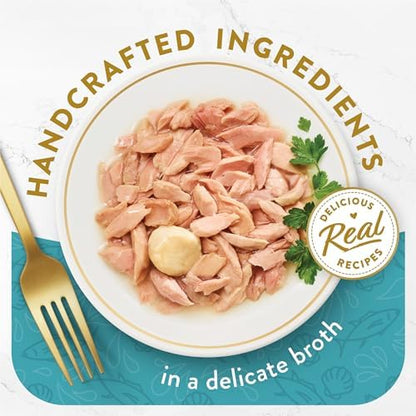 Purina Fancy Feast Appetizers, Tuna with Scallop Topper, 1.1 oz, 10-Pack
