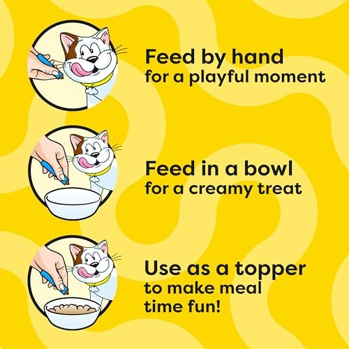 Temptations Creamy Puree Squeezable Lickable Cat Treats, Wet Cat Treats with Salmon, 0.42 oz. Tubes, 4 Count