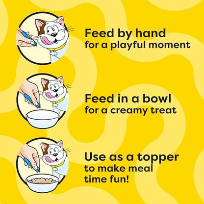 Temptations Creamy Puree Squeezable Lickable Cat Treats, Wet Cat Treats with Salmon, 0.42 oz. Tubes, 4 Count