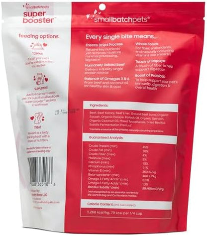 smallbatch Freeze Dried Dog Treat or Topper with Probiotics, Beef 18oz