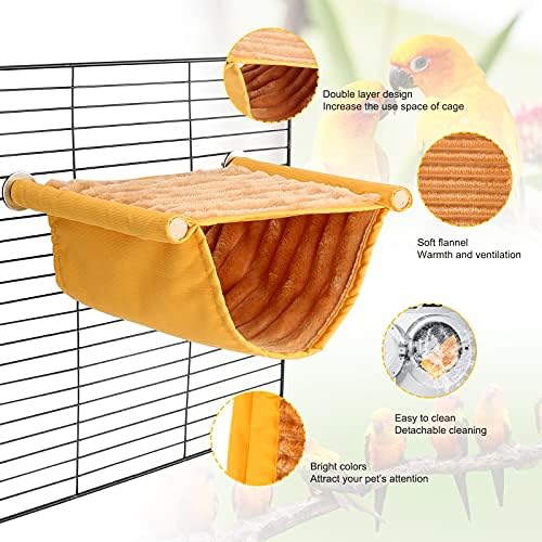 BWOGUE Bird Nest Bed Hanging Hammock, Parakeet Bed for Cage, Cockatiel Bed