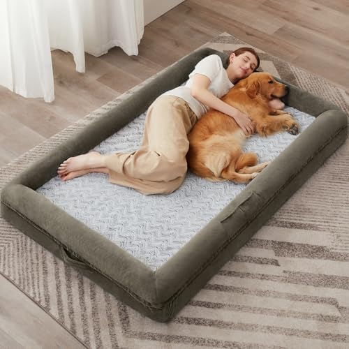 WNPETHOME Human Dog Bed Orthopedic for Adult & Dogs Comfy Sleeping