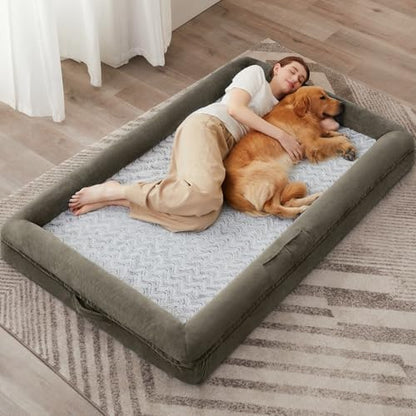 WNPETHOME Human Dog Bed Orthopedic for Adult & Dogs Comfy Sleeping