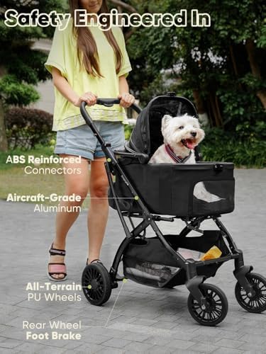 Small Dog Stroller, Pet Stroller for Small Dogs, 5-in-1 Dog Strollers
