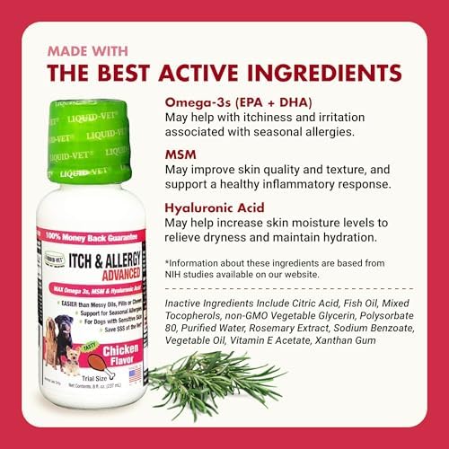 LIQUID-VET K9 Itch & Allergy Advanced - Omega-3s, MSM & Vitamin E