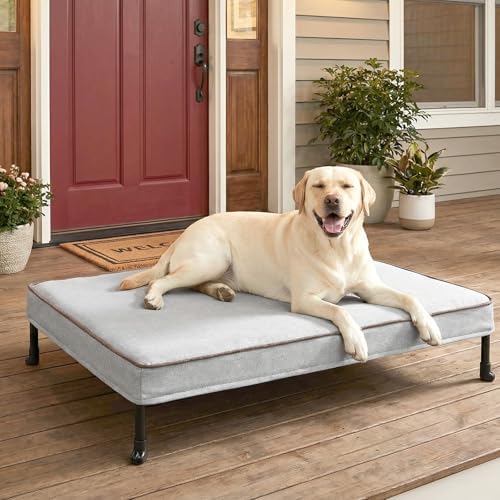 Veehoo Cooling Elevated Dog Bed with Washable & Waterproof Padded Cover