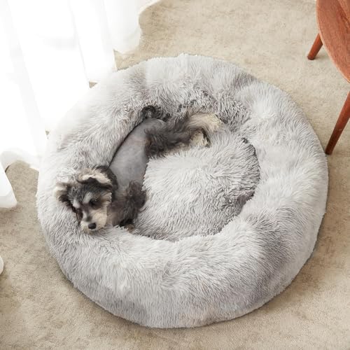 Western Home Calming Donut Small Dog Cat Bed Washable Puppy Bed,24"