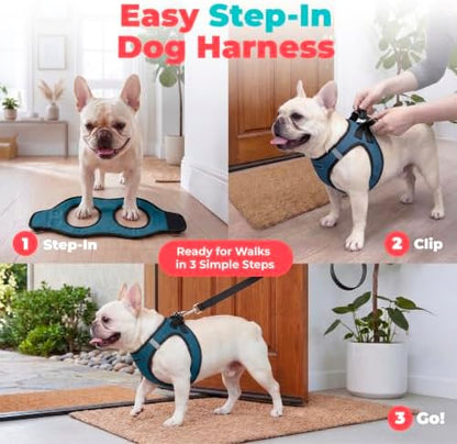 Voyager Step-in Air Dog Vest Harness - Blue/Black Trim, X-Small