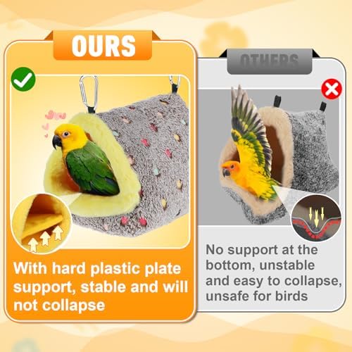 MEWTOGO Medium Winter Warm Bird Nest House with Support Board for Cage